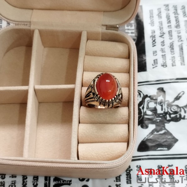 انگشتر طلاروس مردانه نگیندار کد ANG191063W