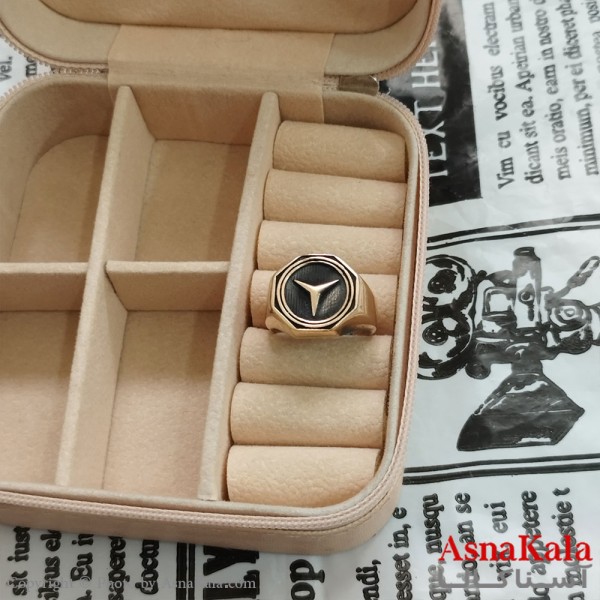 انگشتر طلاروس مردانه طرح بنز کد ANG191066W