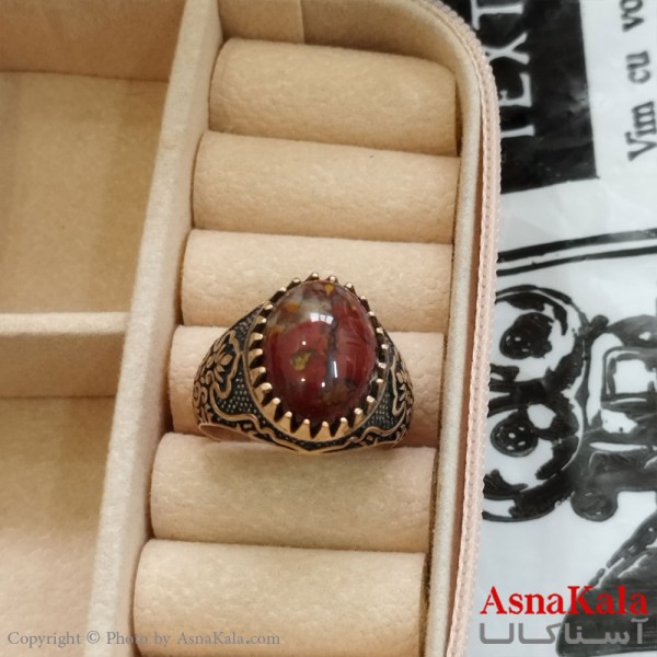 انگشتر طلاروس مردانه نگیندار کد ANG191067W