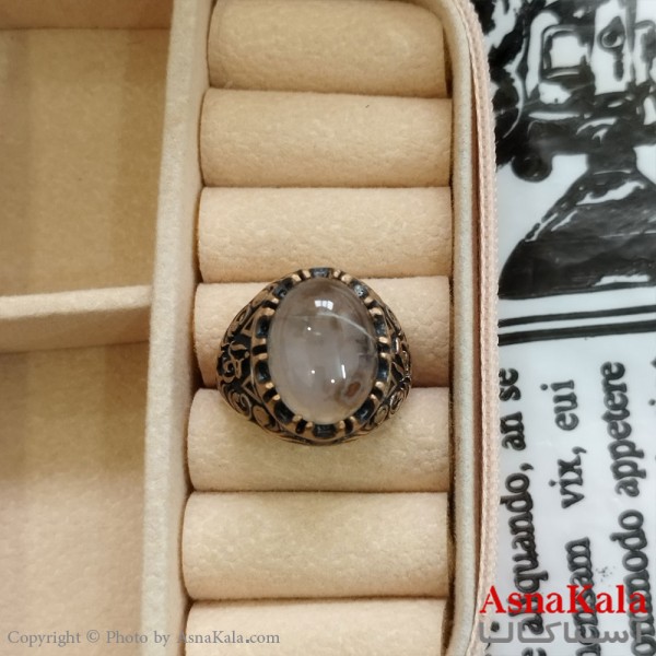 انگشتر طلاروس مردانه نگیندار یا زهرا کد ANG191069W