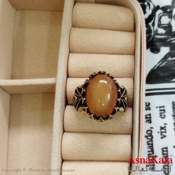 انگشتر طلاروس مردانه نگیندار کد ANG191070W