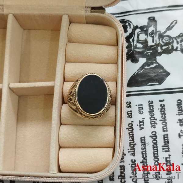 انگشتر طلاروس مردانه نگیندار کد ANG191071W