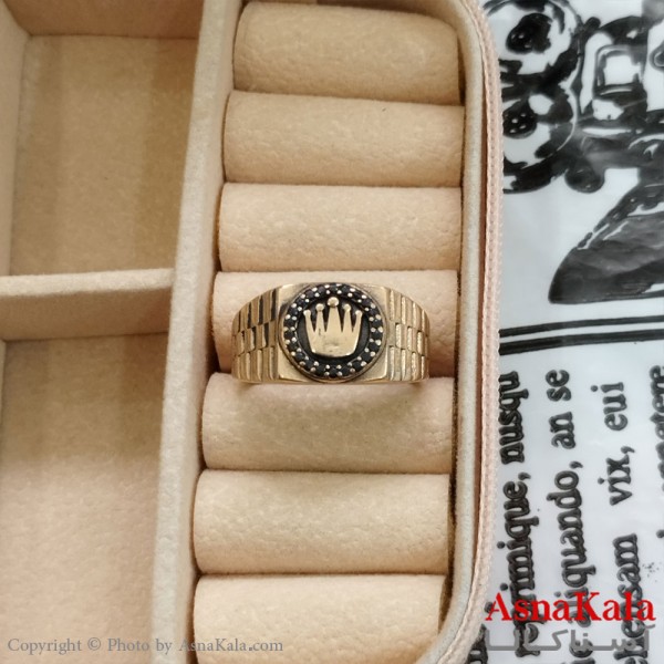 انگشتر طلاروس مردانه نگیندار کد ANG191078W