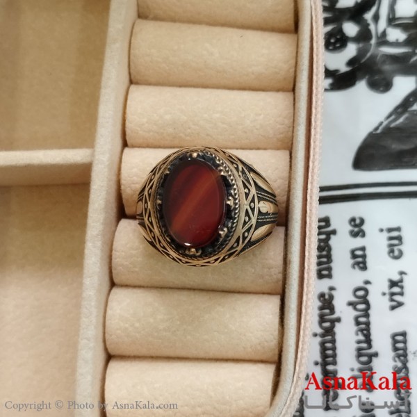 انگشتر طلاروس مردانه نگیندار کد ANG191081W
