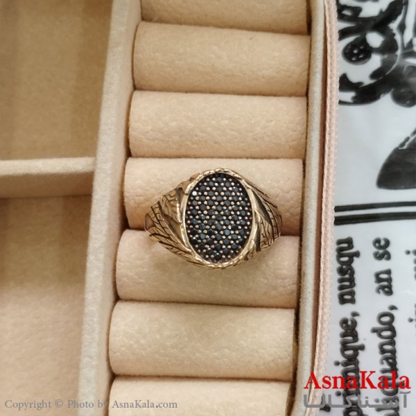 انگشتر طلاروس مردانه نگیندار کد ANG191086W