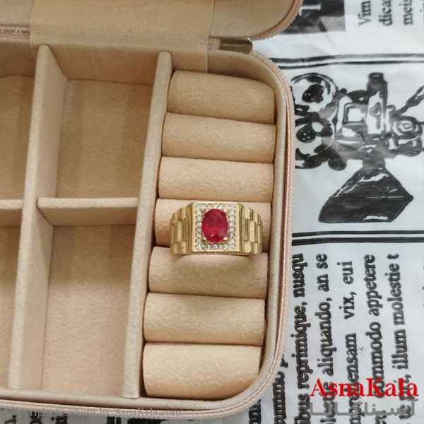 انگشتر طلاروس مردانه نگیندار کد ANG191094W