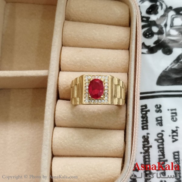 انگشتر طلاروس مردانه نگیندار کد ANG191096W