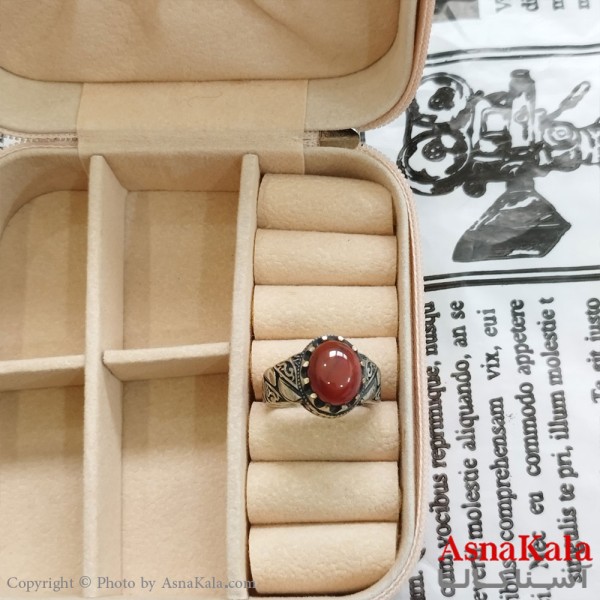 انگشتر نقره روس مردانه نگیندار کد ANG191103W