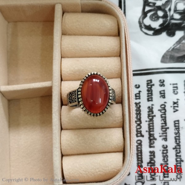 انگشتر نقره روس مردانه نگیندار کد ANG191106W