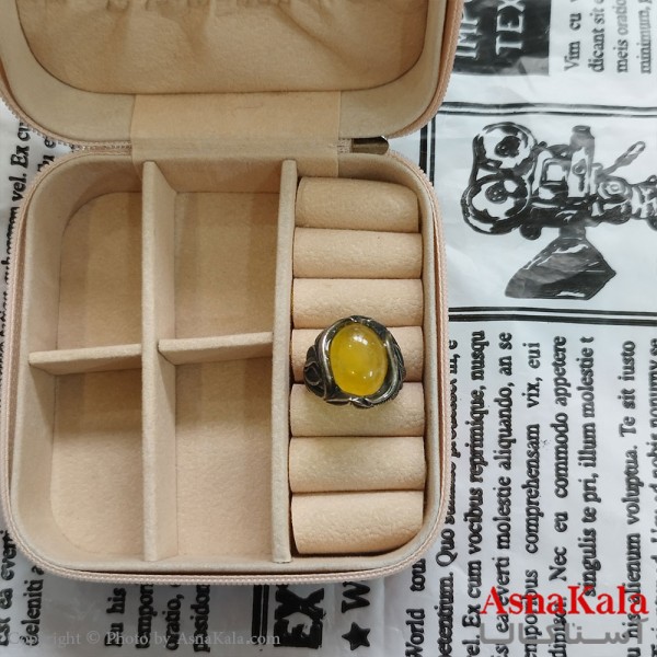 انگشتر نقره روس مردانه نگیندار کد ANG191107W