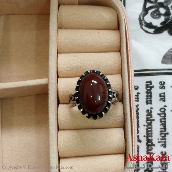 انگشتر نقره روس مردانه نگیندار کد ANG191112W