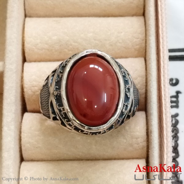 انگشتر نقره روس مردانه نگیندار کد ANG191118W