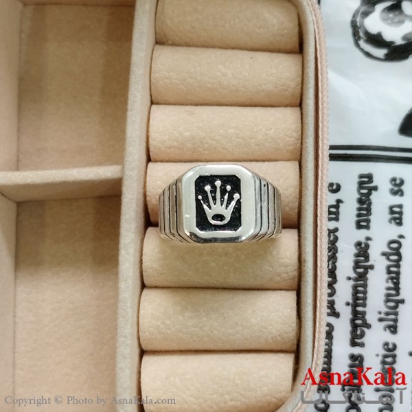 انگشتر نقره روس مردانه رولکس کد ANG191126W