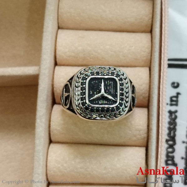انگشتر نقره روس مردانه نگیندار کد ANG191131W