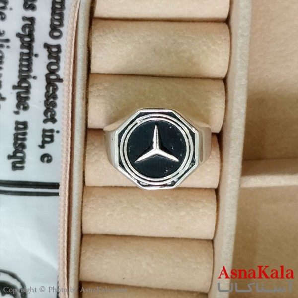انگشتر نقره روس مردانه نگیندار کد ANG191135W