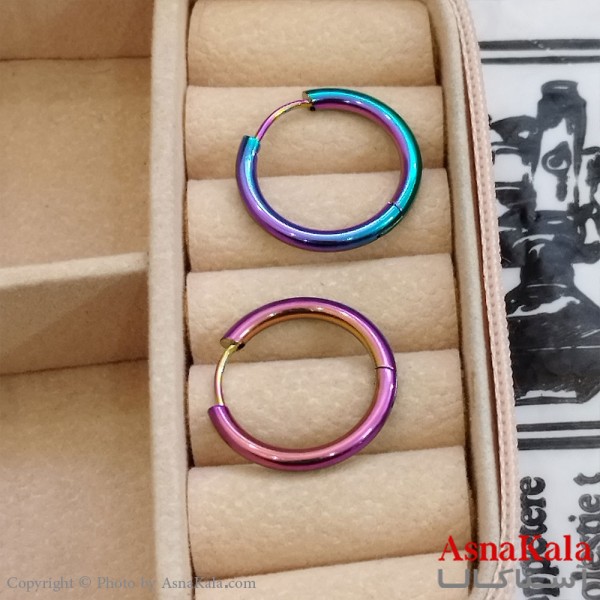 گوشواره حلقه ای هولوگرامی کد GSH152154W