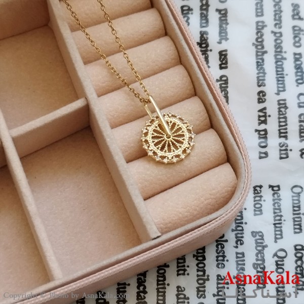 آویز چرخ طلایی دخترانه استیل کد GNB162206W