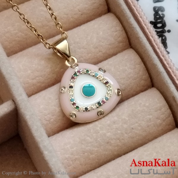 آویز میناکاری طلایی دخترانه استیل کد GNB162211W