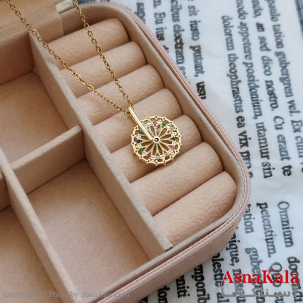 آویز طلایی دخترانه استیل کد GNB162217W