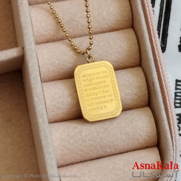 گردنبند طلایی دخترانه استیل کد GNB162257W