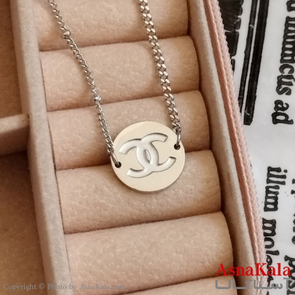 گردنبند کوکوشنل نقره ای دخترانه استیل کد GNB162258W