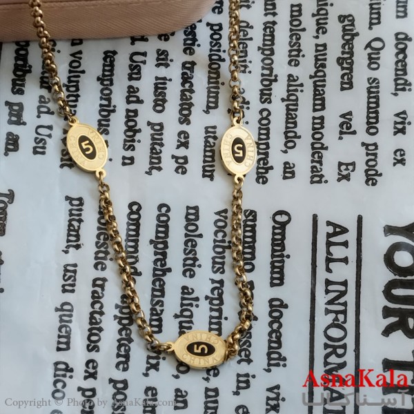 گردنبند طلایی دخترانه استیل کد GNB162268W