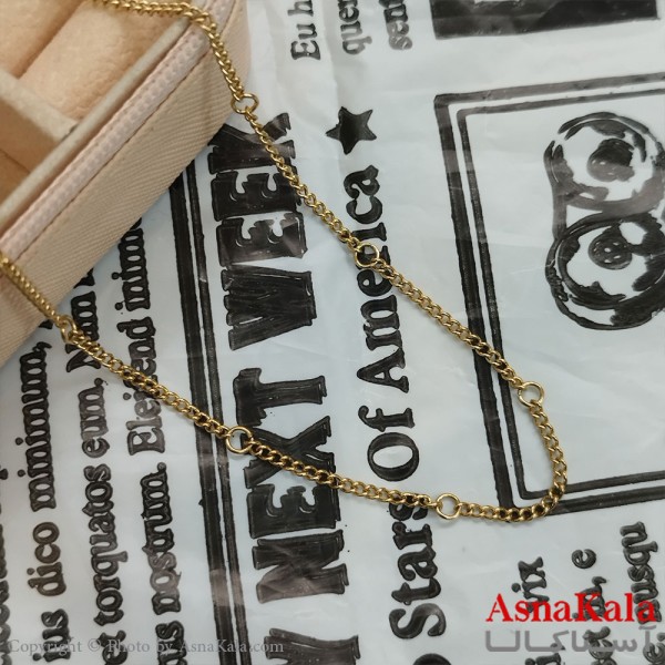 زنجیر طلایی 60 سانتی متر استیل کد GNB162280W