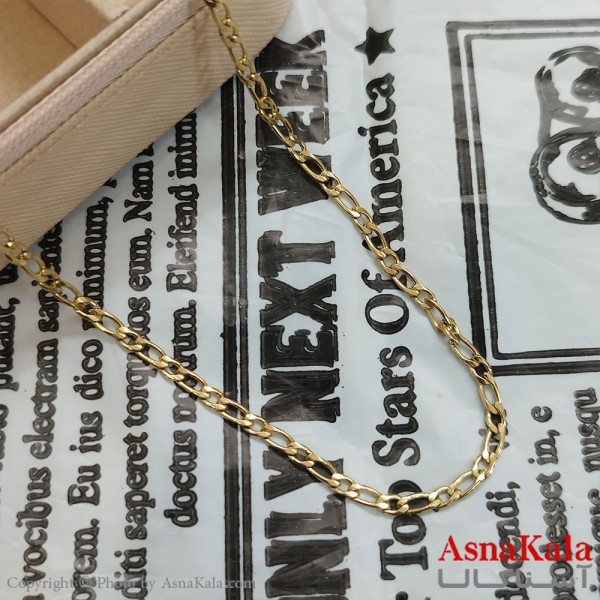 زنجیر طلایی 60 سانتی متر استیل کد GNB162282W