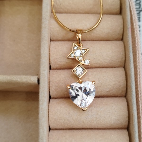 آویز ژوپینگ دخترانه رنگ طلایی کد GNB162296W