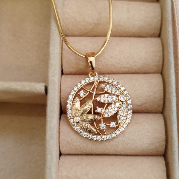 آویز ژوپینگ دخترانه رنگ طلایی کد GNB162299W