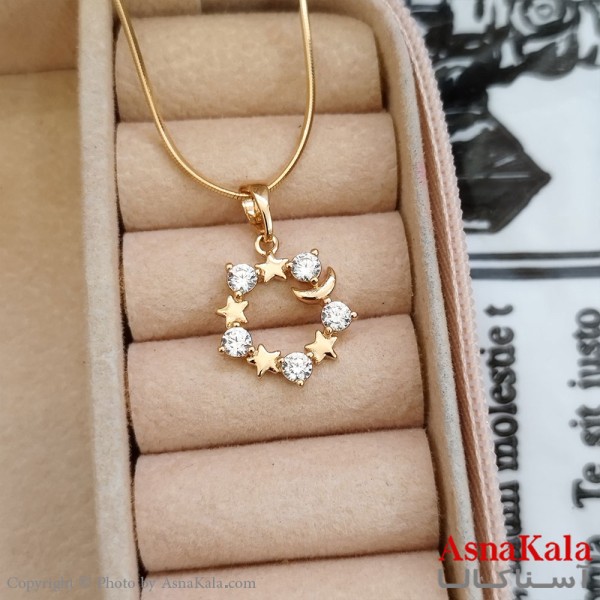 آویز ژوپینگ دخترانه رنگ طلایی کد GNB162322W