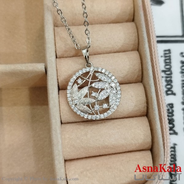 آویز ژوپینگ دخترانه رنگ نقره ای کد GNB162336W