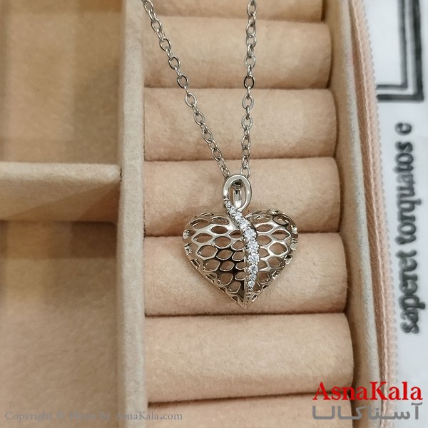 آویز ژوپینگ دخترانه رنگ نقره ای کد GNB162348W