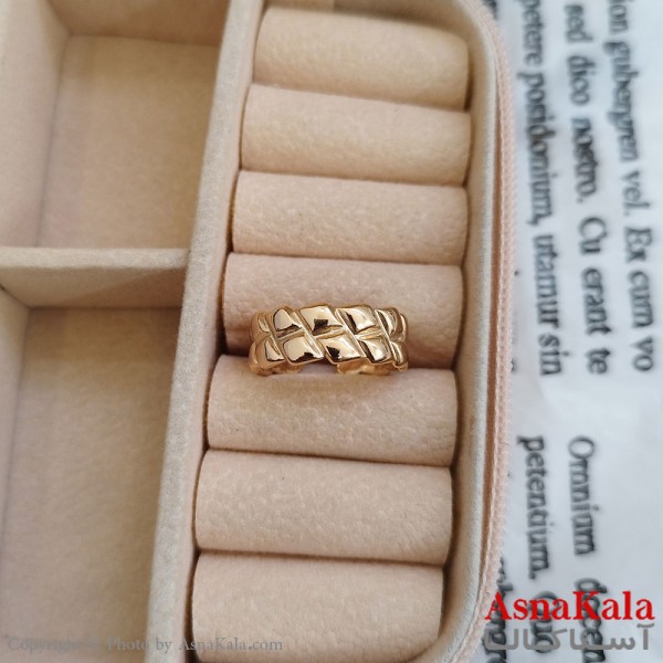 انگشتر زنانه ژوپینگ طلایی مشابه طلا کد ANG191151W