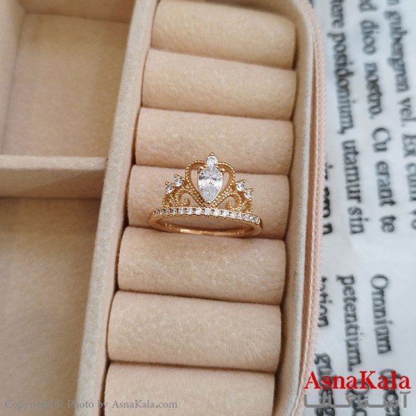 انگشتر زنانه ژوپینگ طلایی مشابه طلا کد ANG191159W