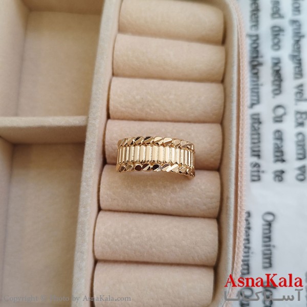 انگشتر زنانه ژوپینگ طلایی مشابه طلا کد ANG191166W