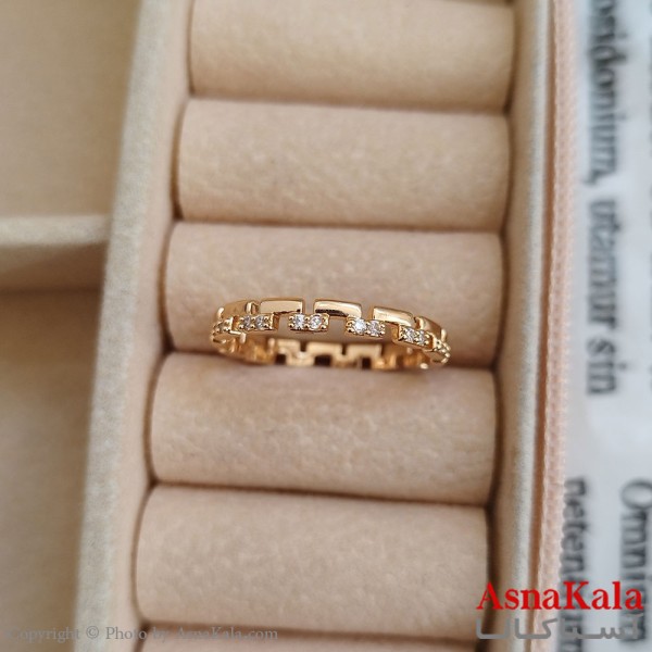 انگشتر زنانه ژوپینگ طلایی مشابه طلا کد ANG191168W