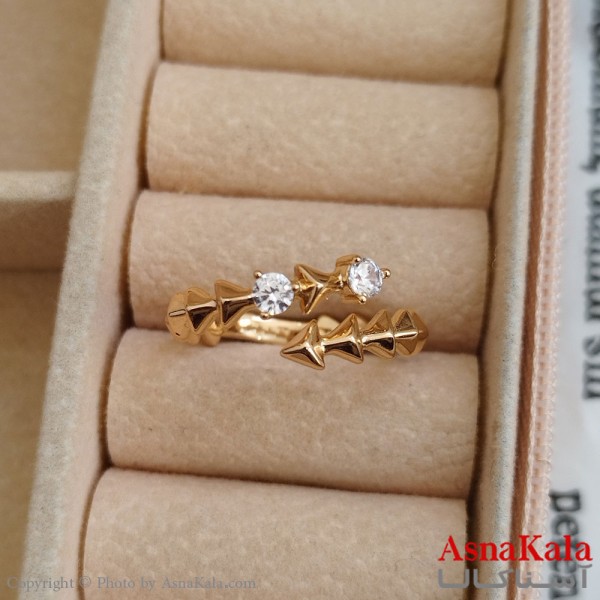 انگشتر زنانه ژوپینگ طلایی مشابه طلا کد ANG191171W
