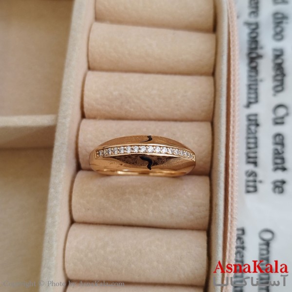 انگشتر زنانه ژوپینگ طلایی مشابه طلا کد ANG191172W