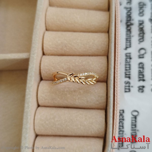 انگشتر زنانه ژوپینگ طلایی مشابه طلا کد ANG191173W