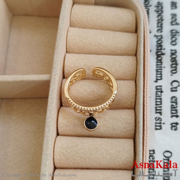 انگشتر زنانه ژوپینگ طلایی مشابه طلا کد ANG191176W