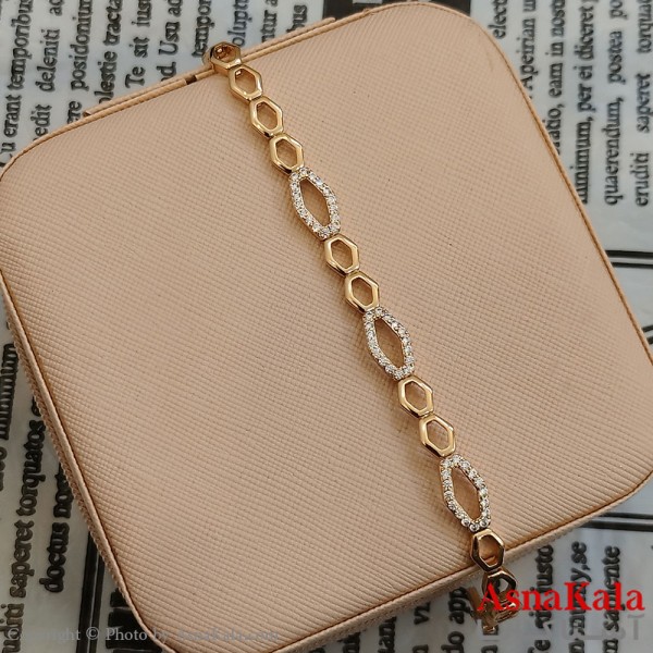 دستبند ژوپینگ طلایی کد DSB181575W