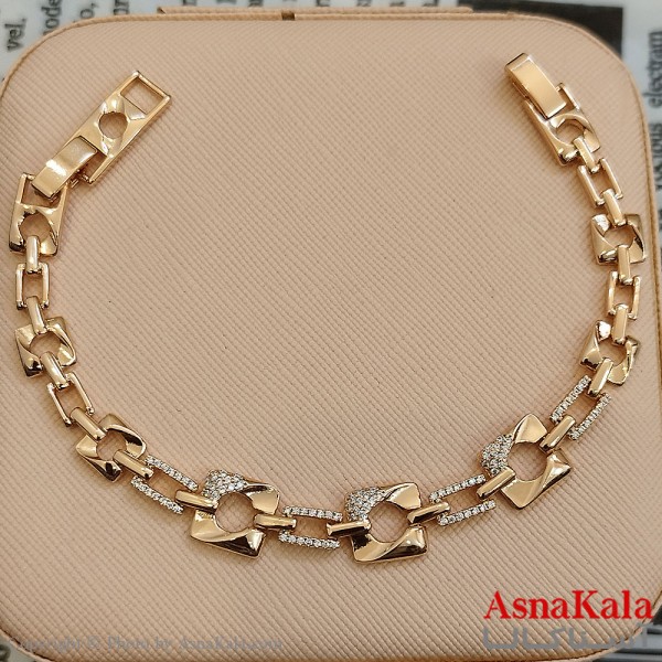 دستبند ژوپینگ طلایی کد DSB181576W