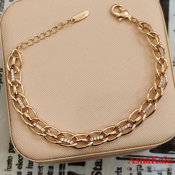 دستبند ژوپینگ طلایی کد DSB181579W