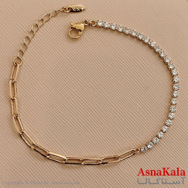 دستبند ژوپینگ طلایی کد DSB181582W