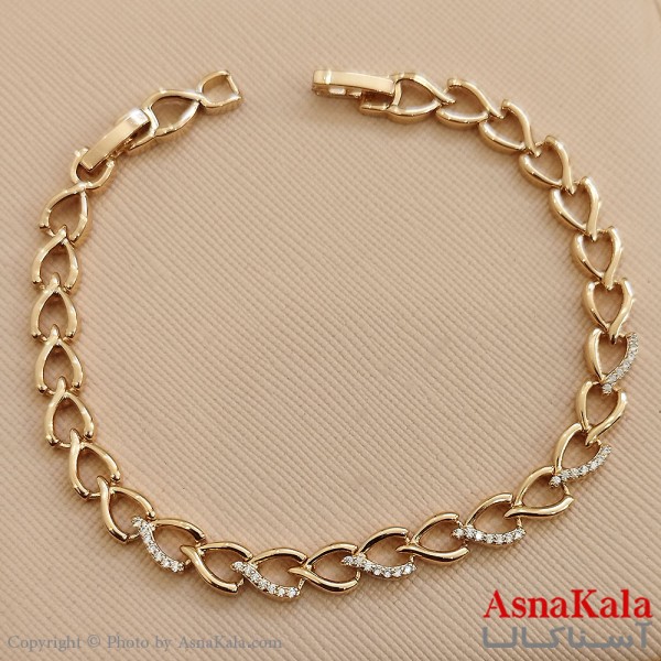 دستبند ژوپینگ طلایی کد DSB181587W