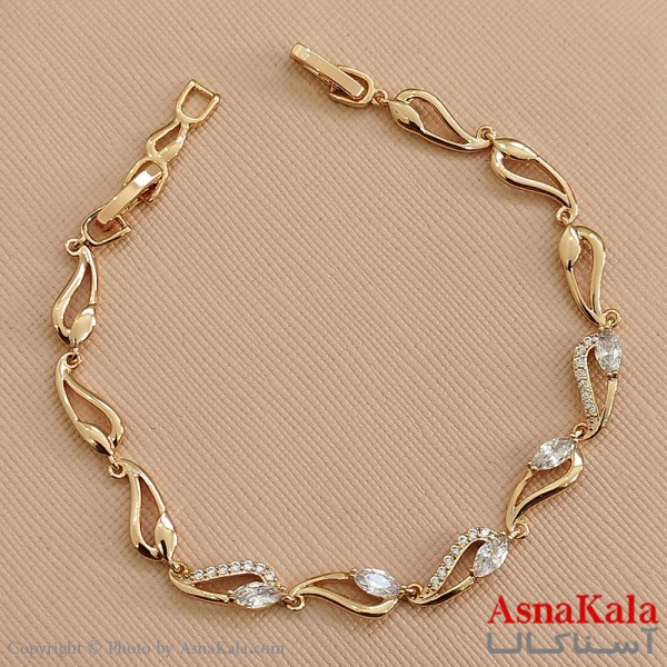 دستبند ژوپینگ طلایی کد DSB181589W