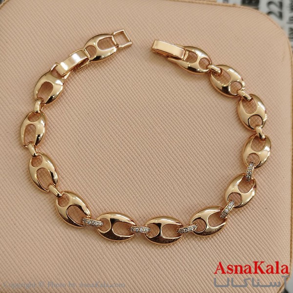 دستبند ژوپینگ طلایی کد DSB181590W
