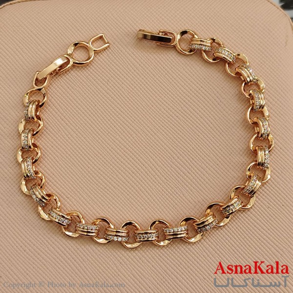 دستبند ژوپینگ طلایی کد DSB181594W