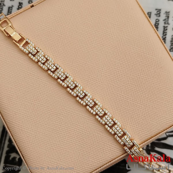 دستبند شوپینگ طلایی کد DSB181598W